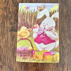 Evergreen Easter bunny outdoor decorative garden flag